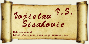 Vojislav Šišaković vizit kartica